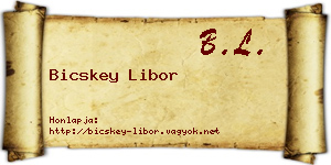 Bicskey Libor névjegykártya